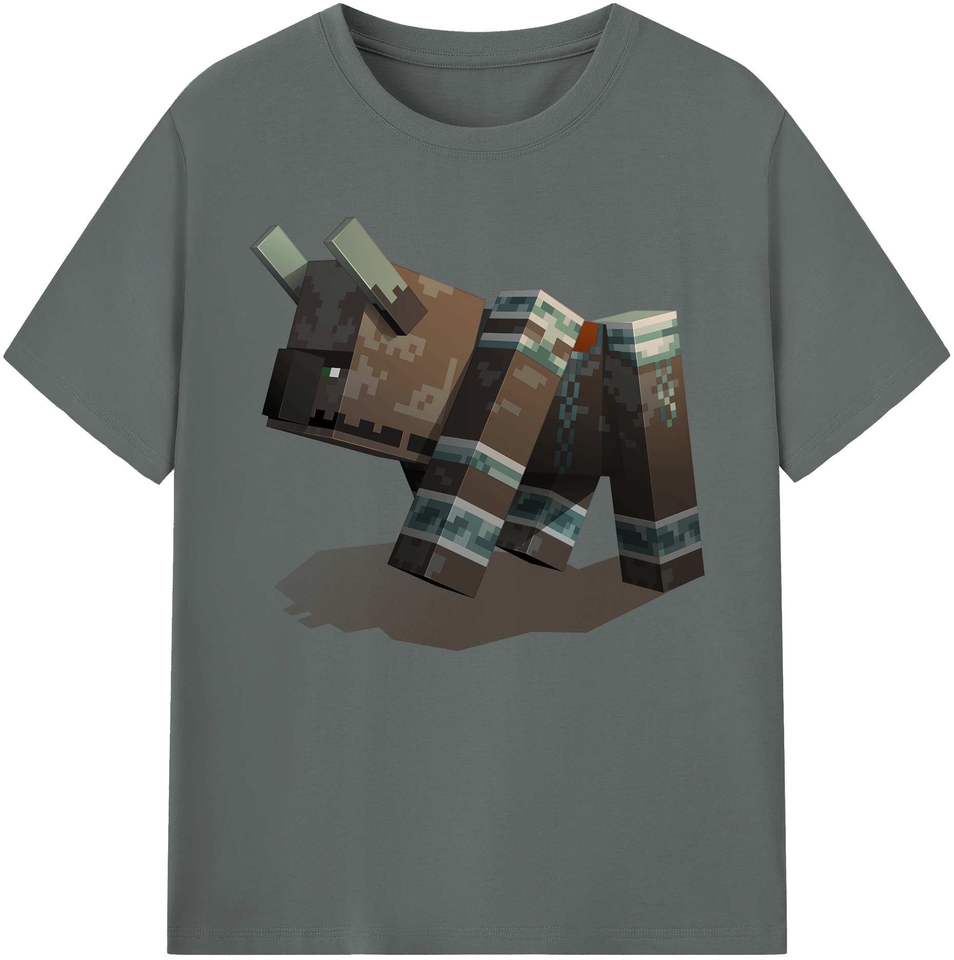 （画像用） マインクラフト ブロックの世界 Minecraft MC Block world 綿100％ メンズ半袖Tシャツ｜肌触りやわらか＆通気性